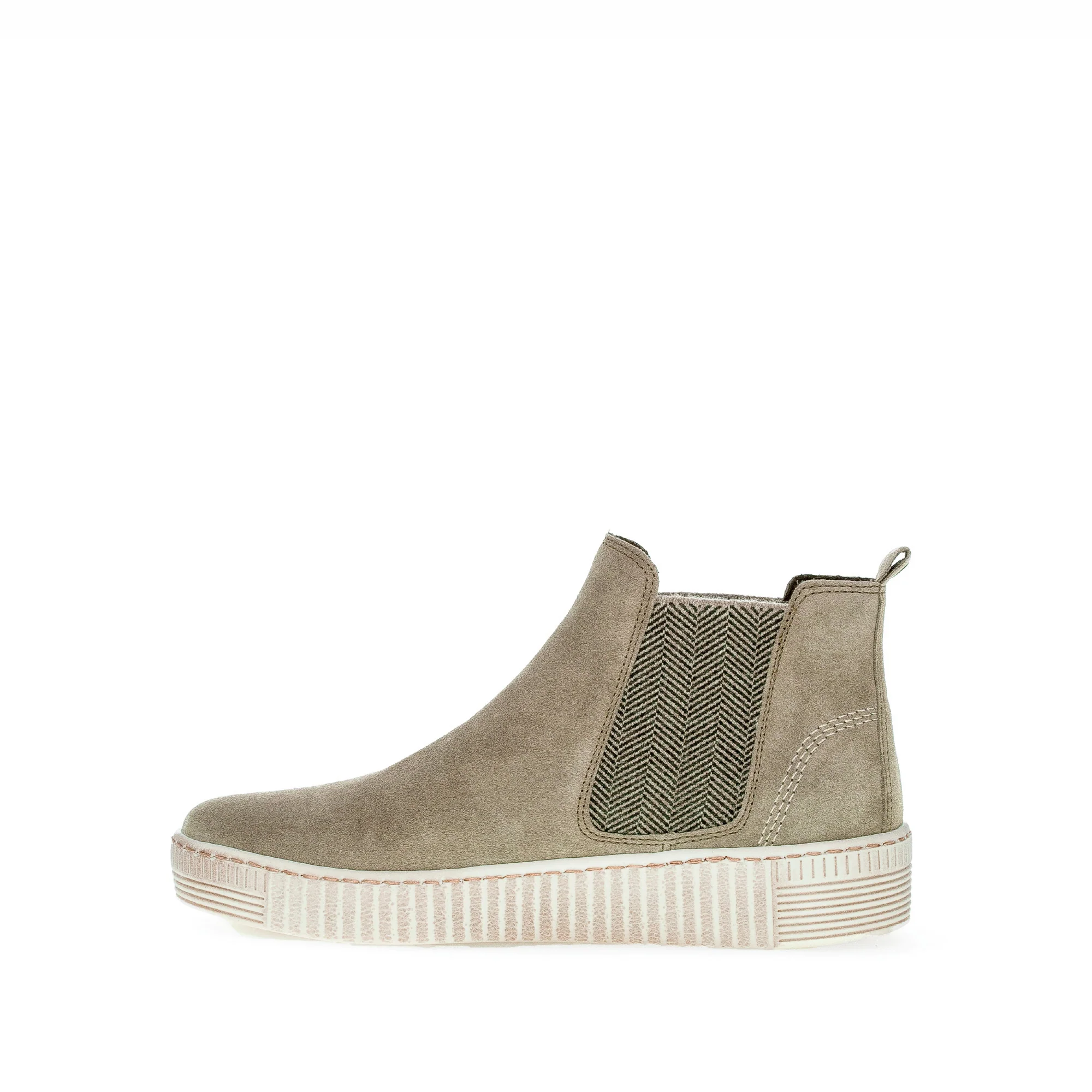 Chelsea Boots beiges en velours - Image 2