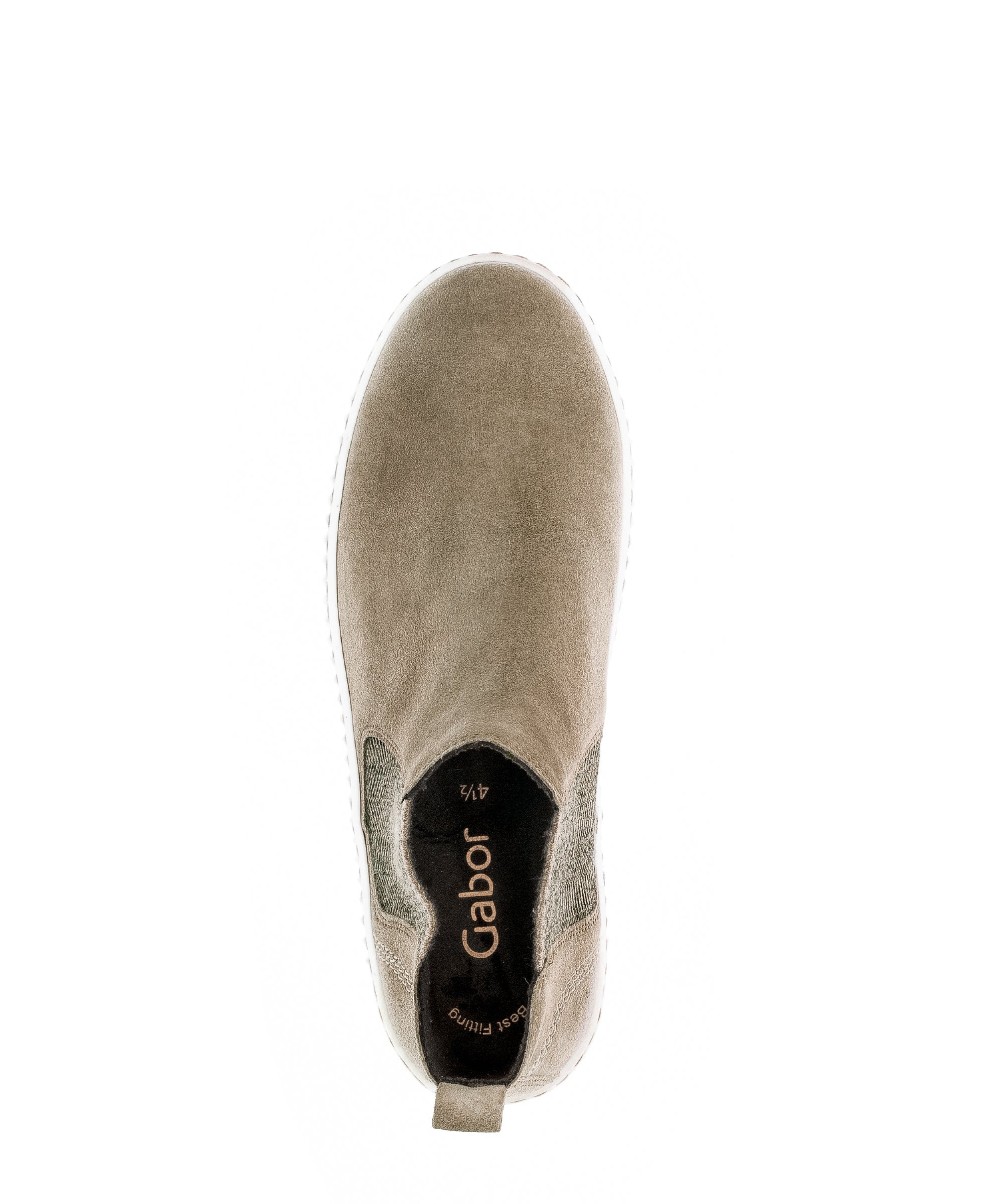 Chelsea Boots beiges en velours - Image 4