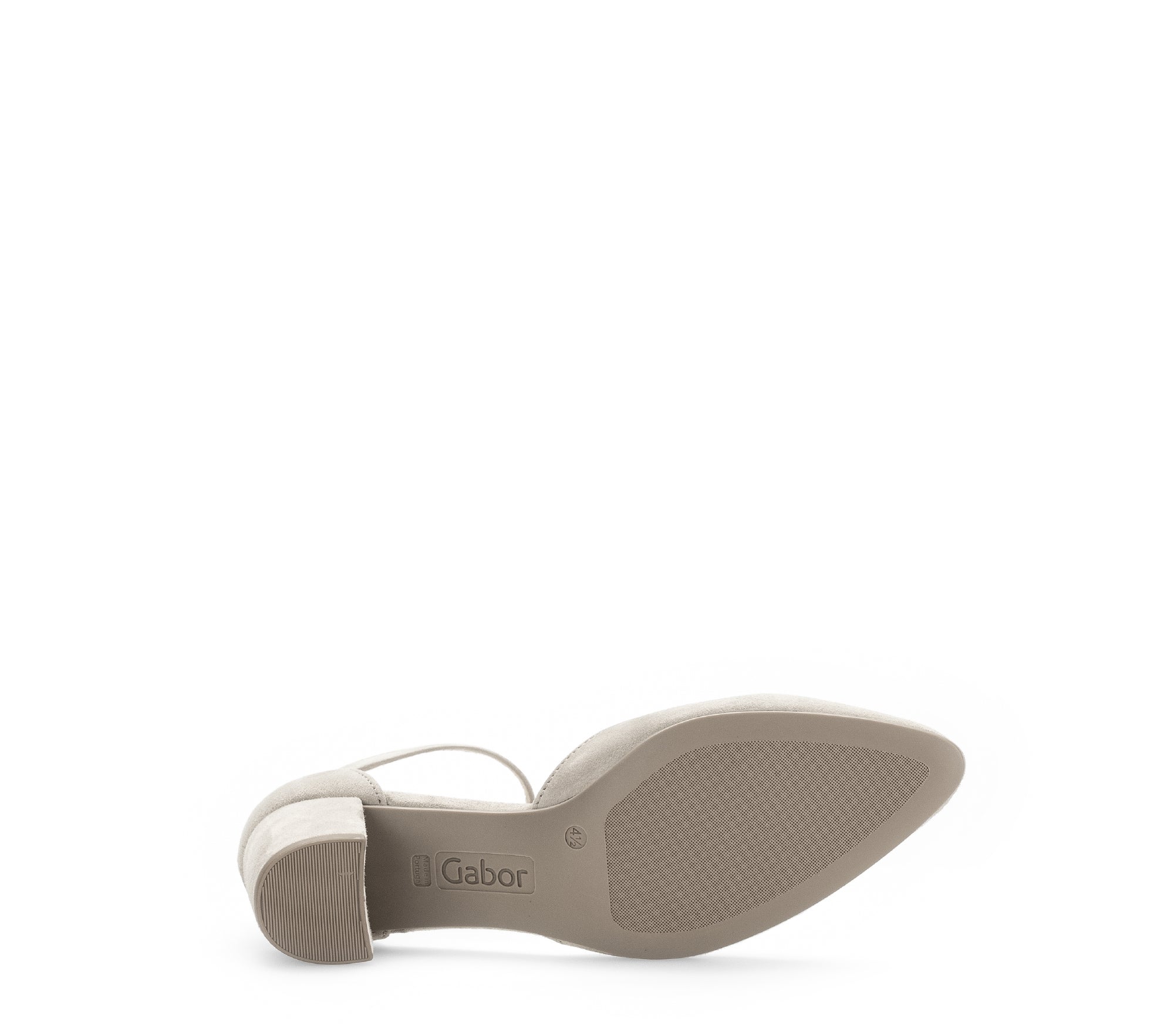 Escarpins beiges en cuir velours - Image 6