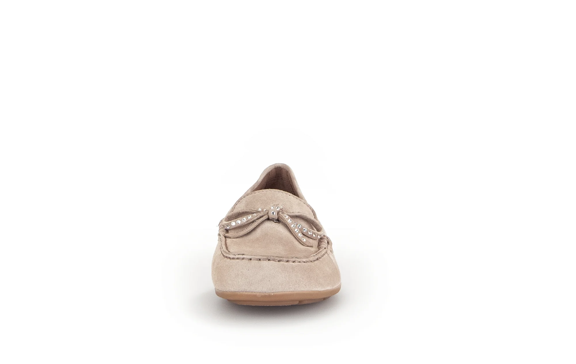 Mocassins beiges en cuir velours - Image 4