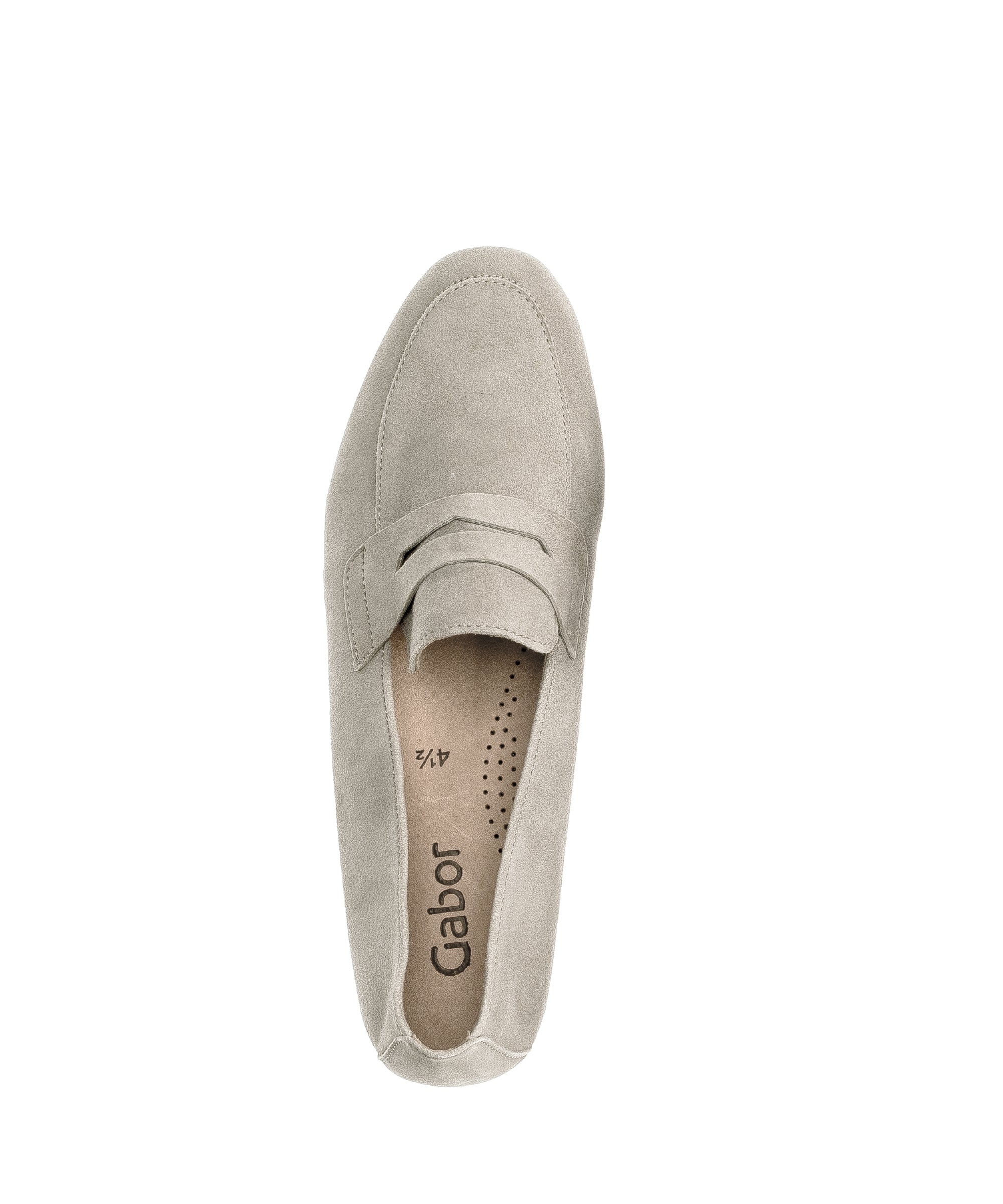 Mocassins beiges en cuir velours - Image 3