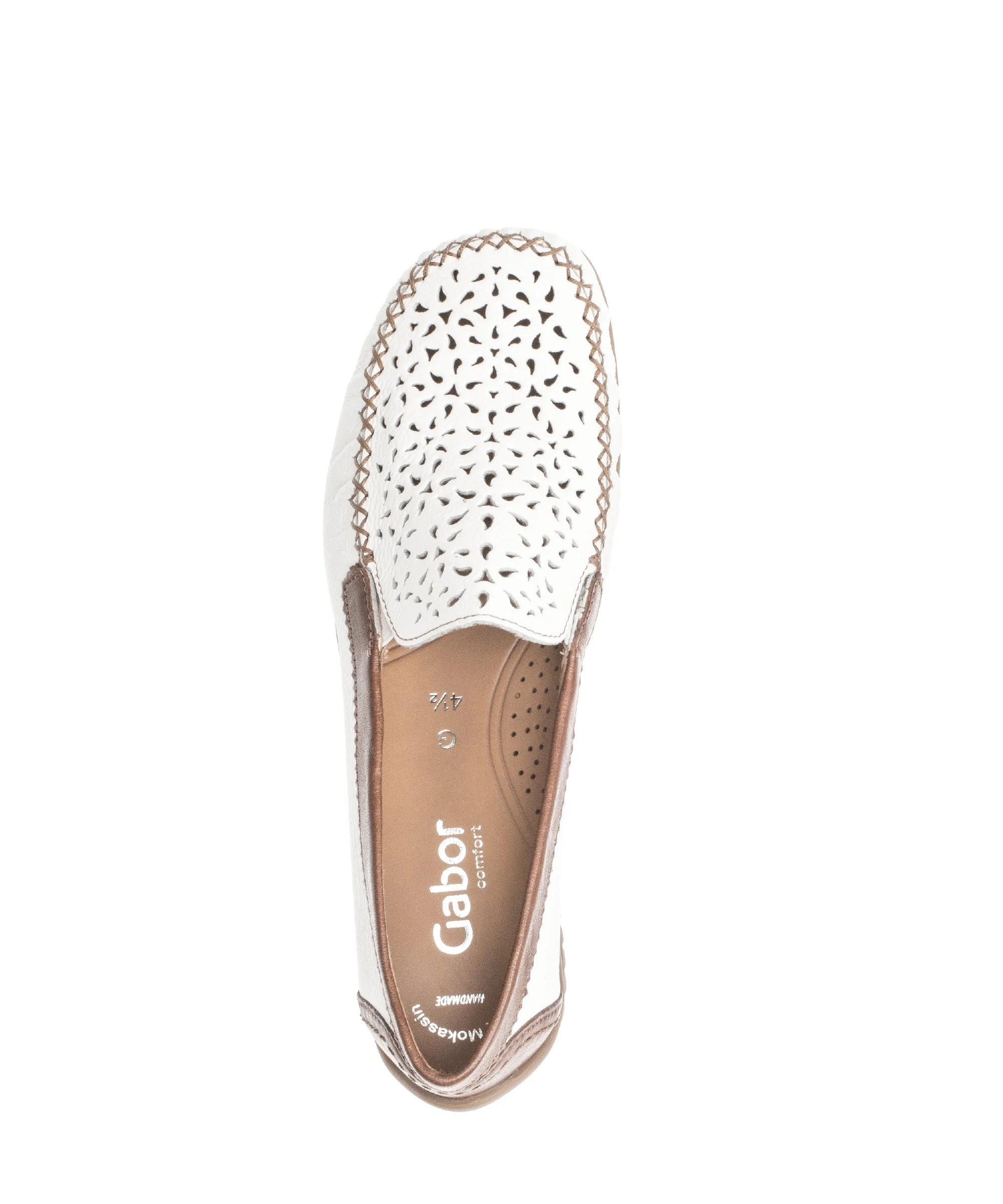 Mocassins blancs en cuir lisse - Image 3