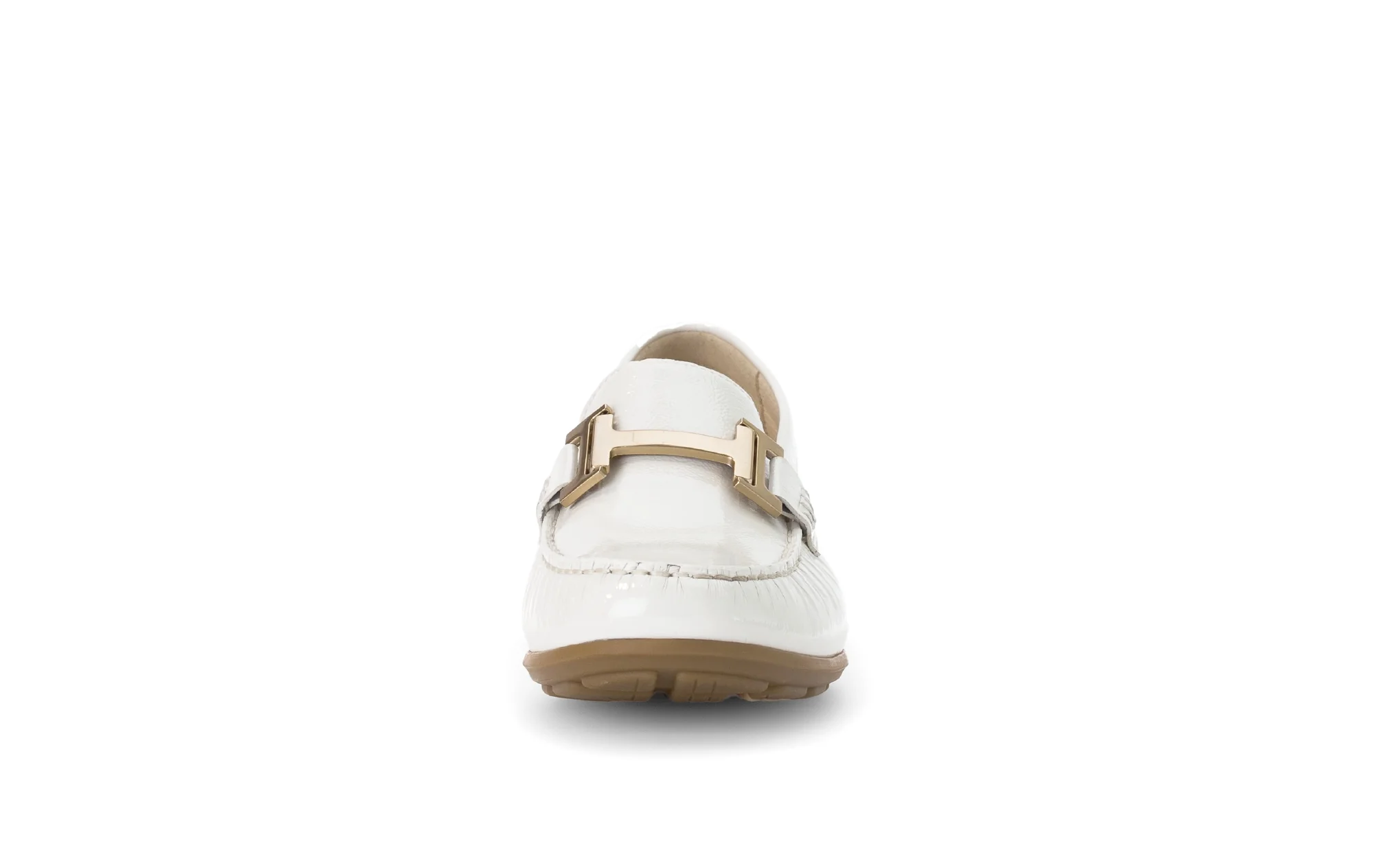 Mocassins blancs en cuir vernis - Image 5