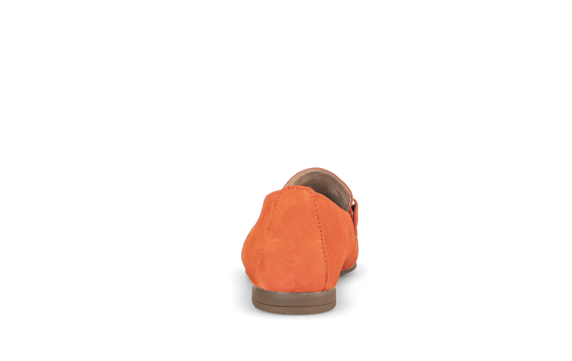 Mocassins orange en cuir velours - Image 6