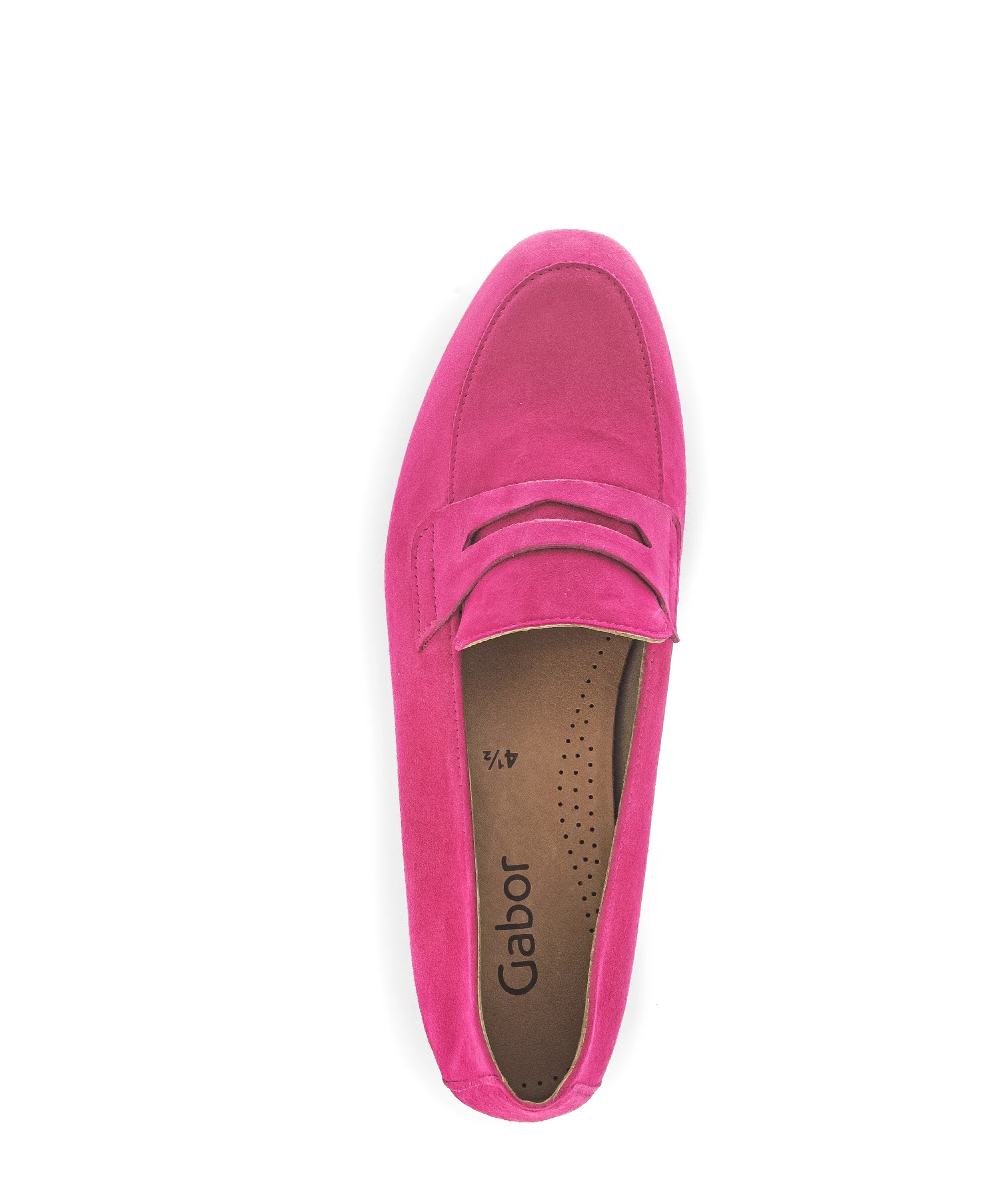 Mocassins roses en cuir velours - Image 3