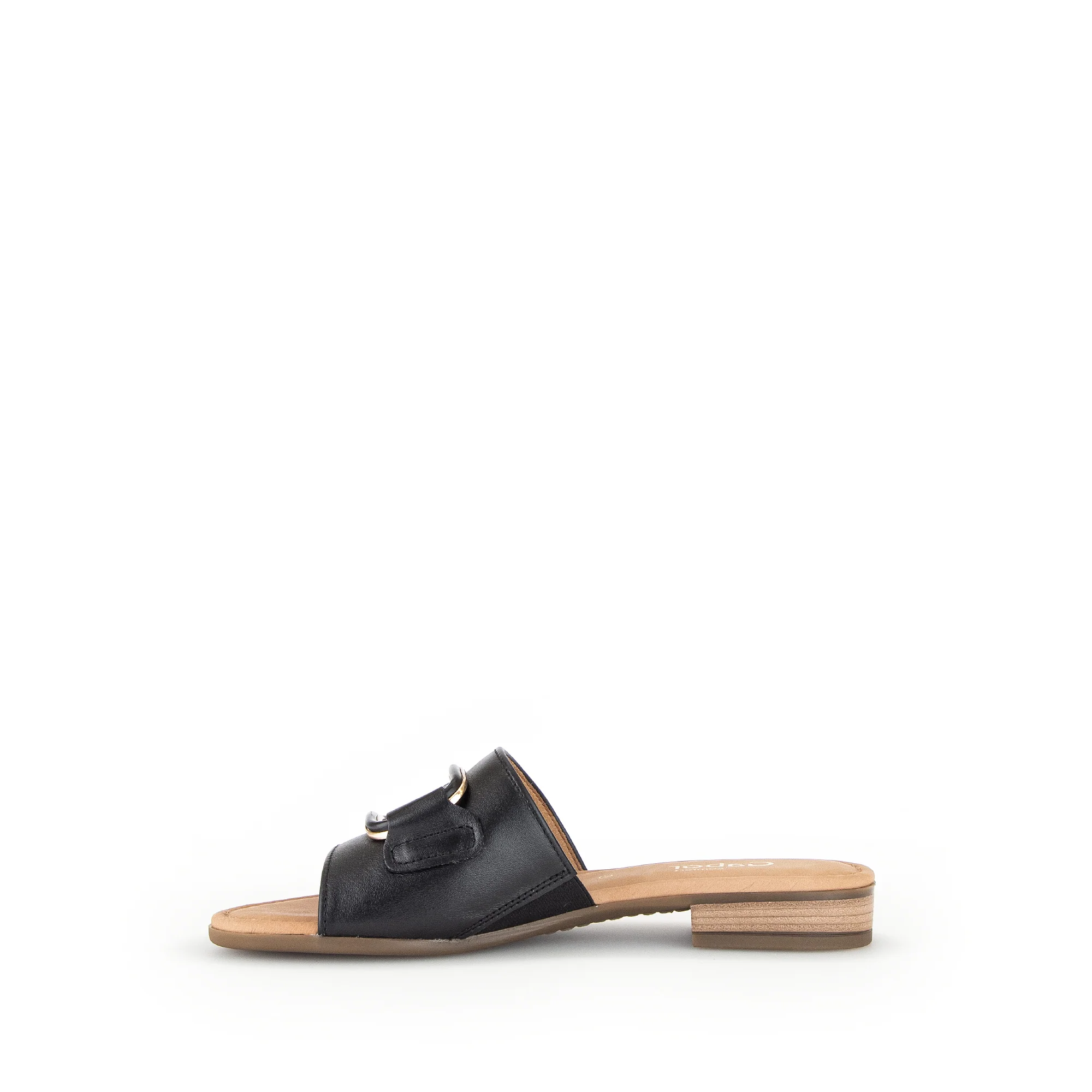 Mules noirs en cuir lisse - Image 2