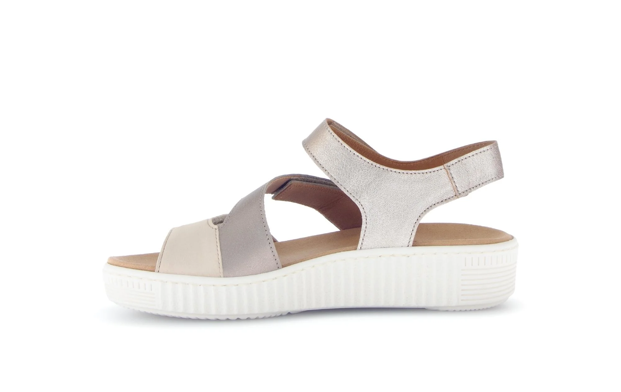 Sandales beiges en nubuck (semelle amovible) - Image 2