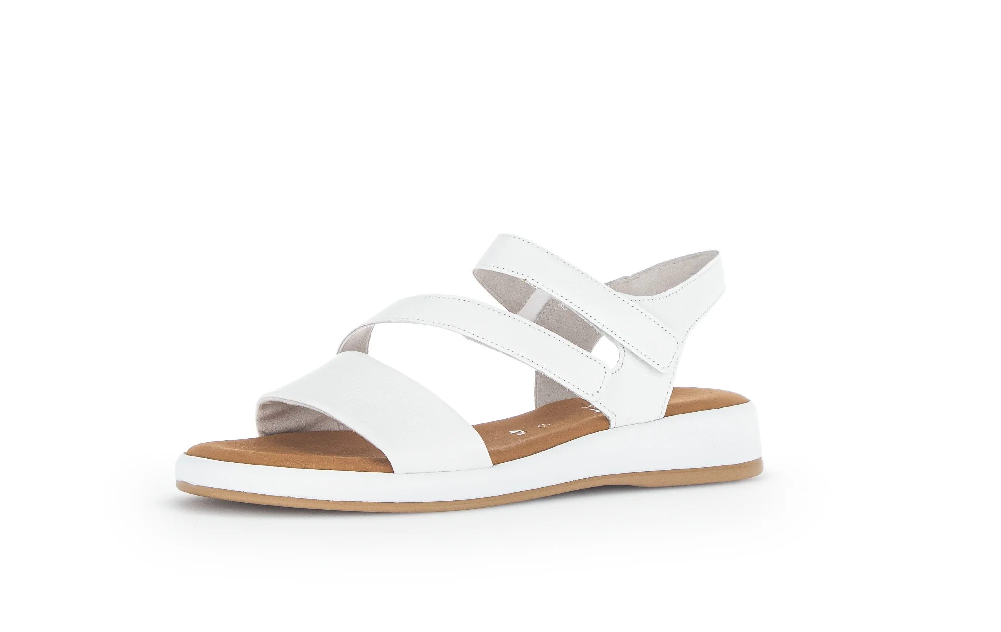 Sandales blanches en cuir grainé - Image 3