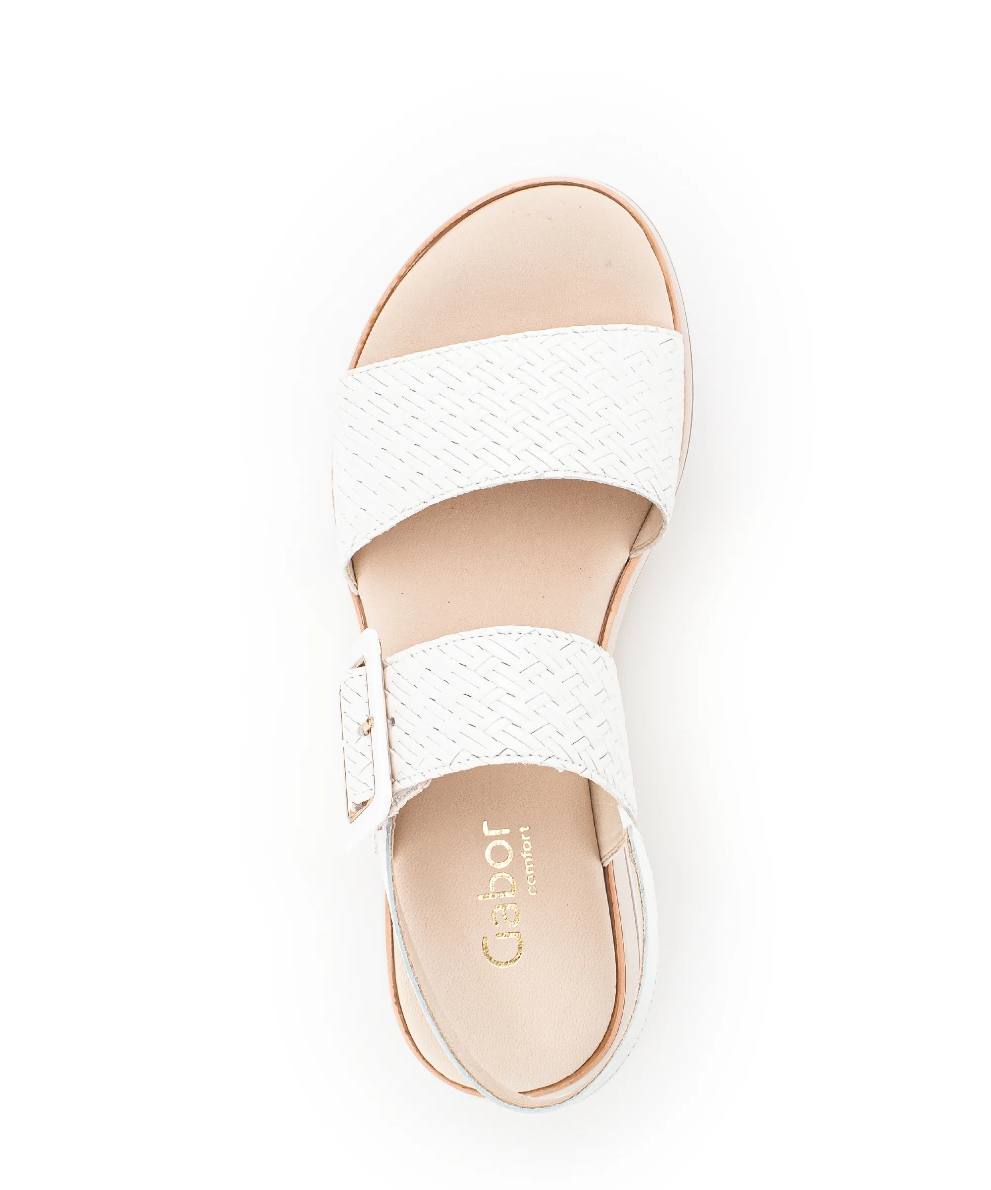 Sandales blanches en cuir lisse - Image 3