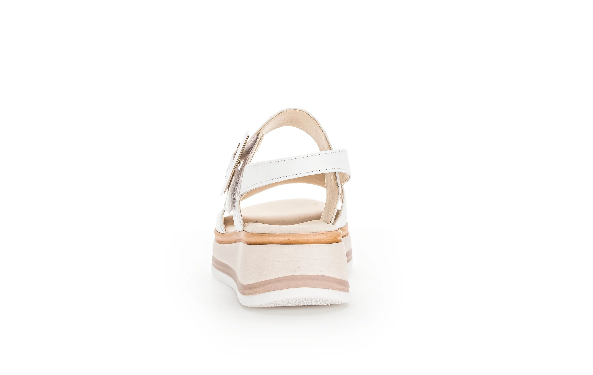 Sandales blanches en cuir lisse - Image 4