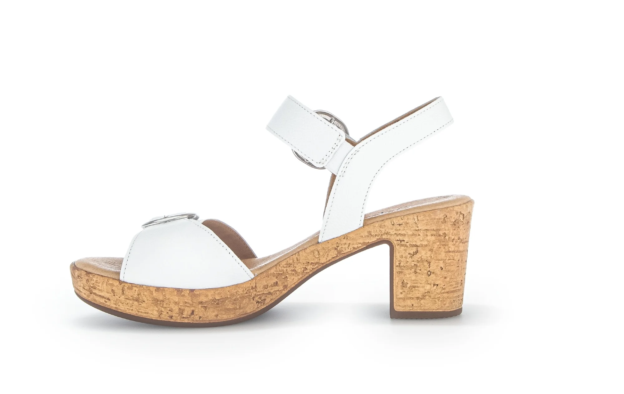 Sandales blanches en cuir lisse - Image 2
