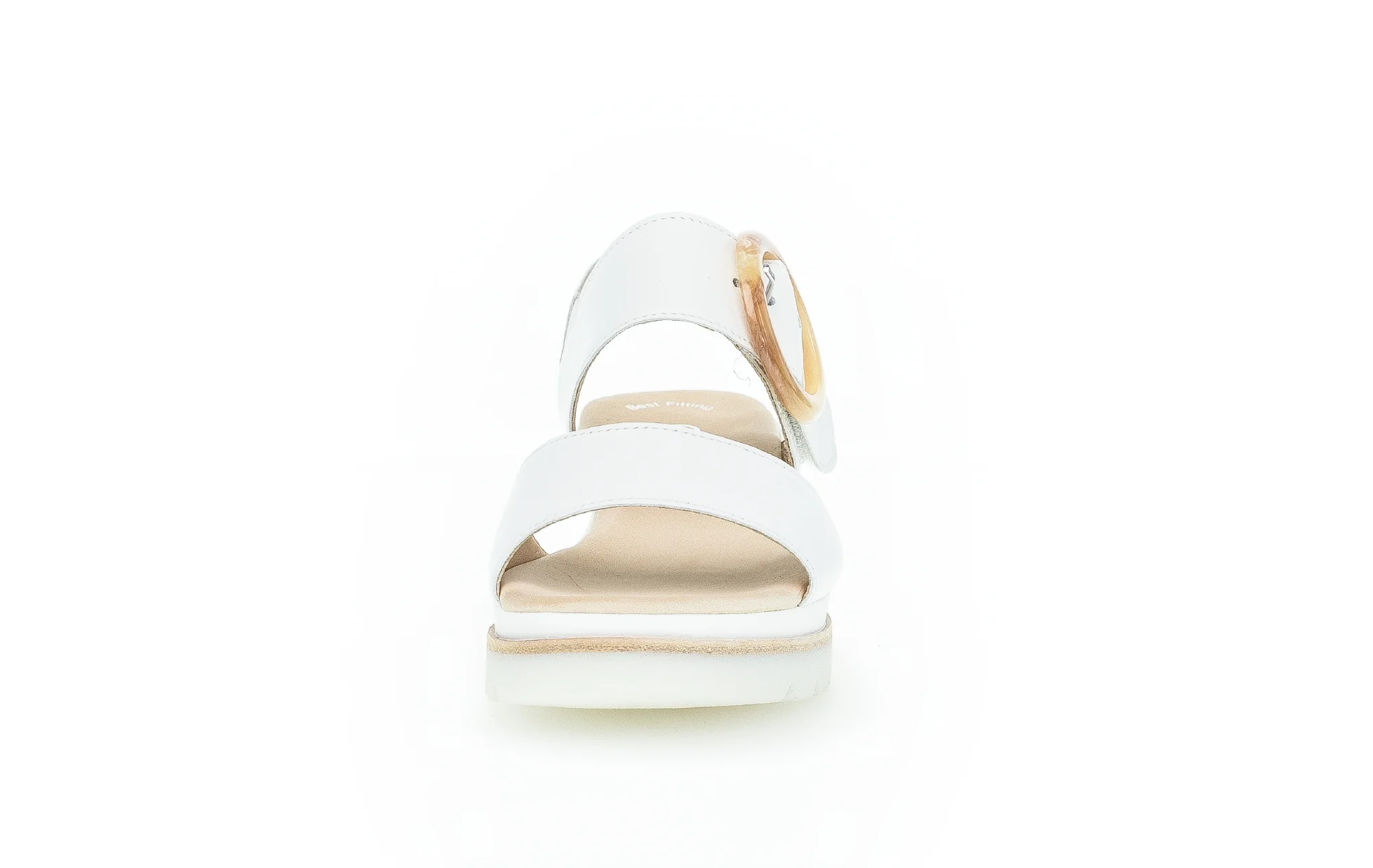Sandales blanches en cuir lisse - Image 3