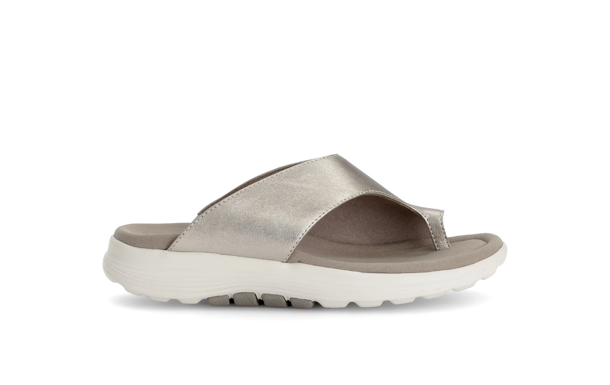 Sandales dorées en cuir