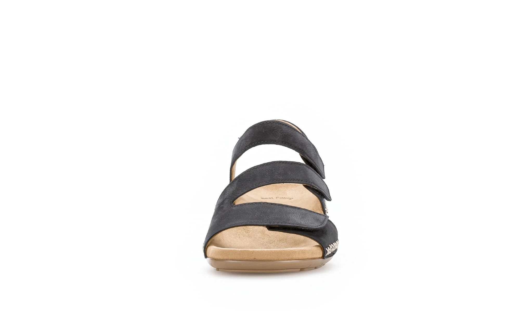 Sandales marine en cuir velours - Image 4