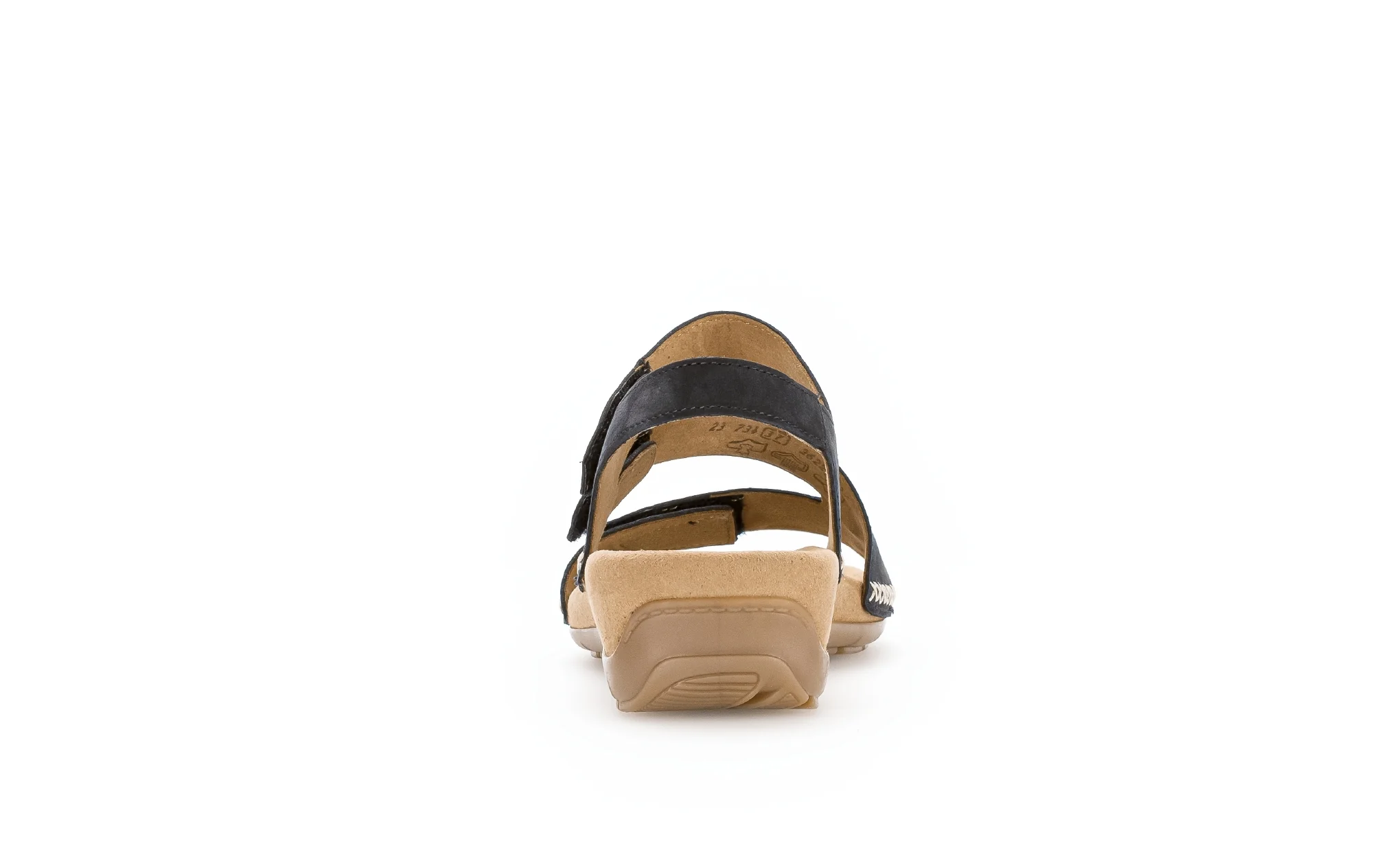 Sandales marine en cuir velours - Image 6