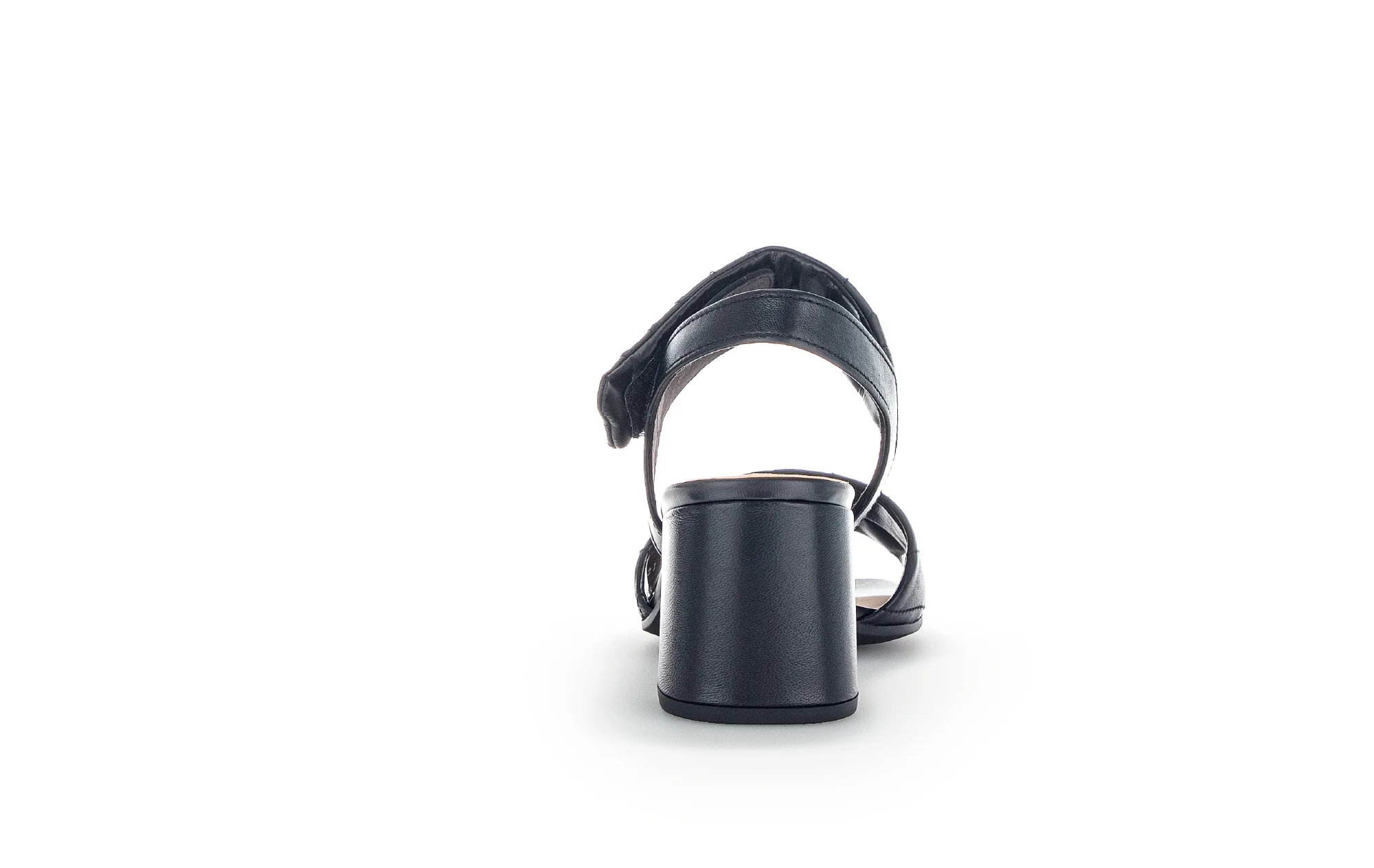 Sandales noires en cuir lisse - Image 4