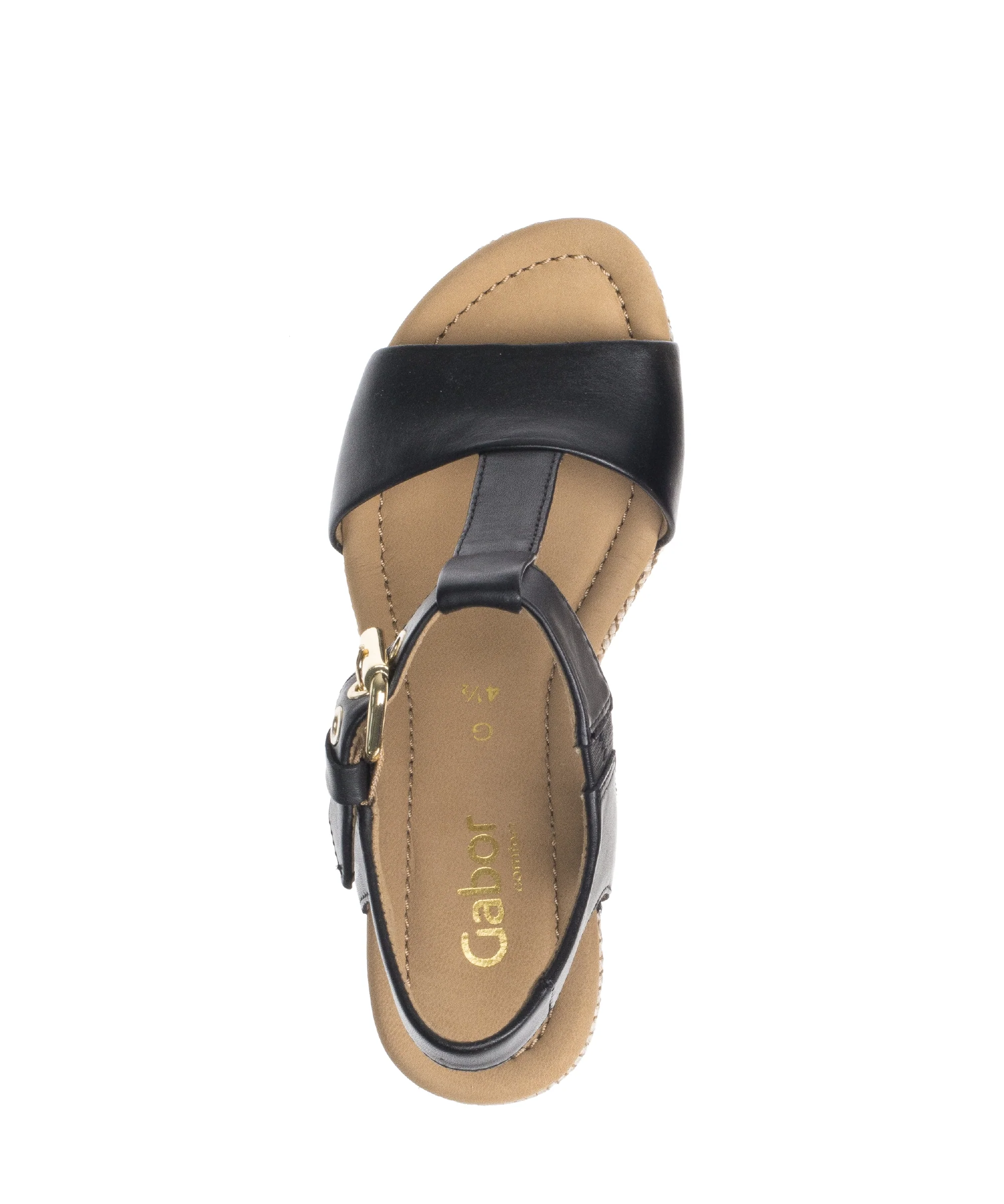 Sandales noires en cuir lisse - Image 3