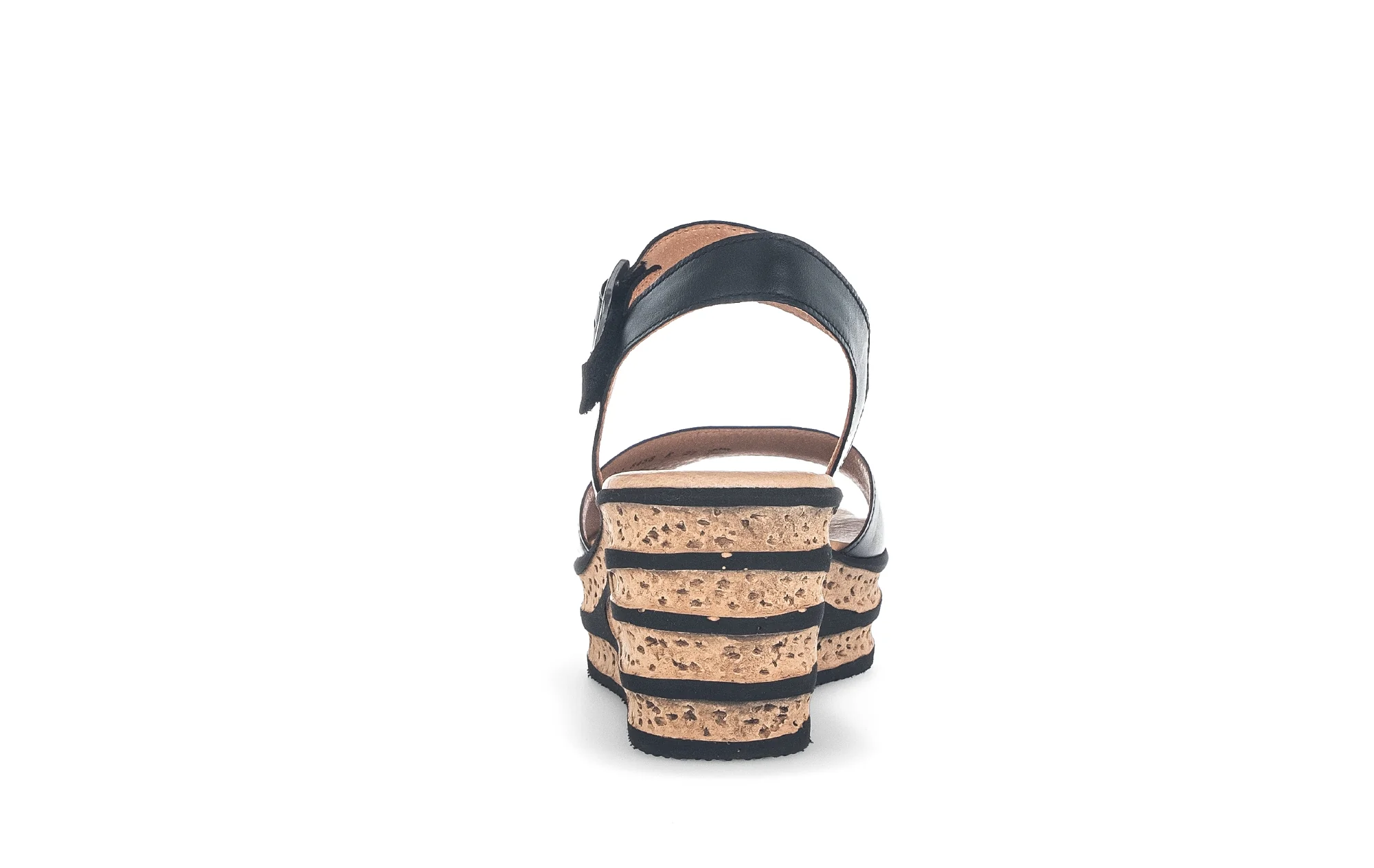 Sandales noires en cuir lisse - Image 4