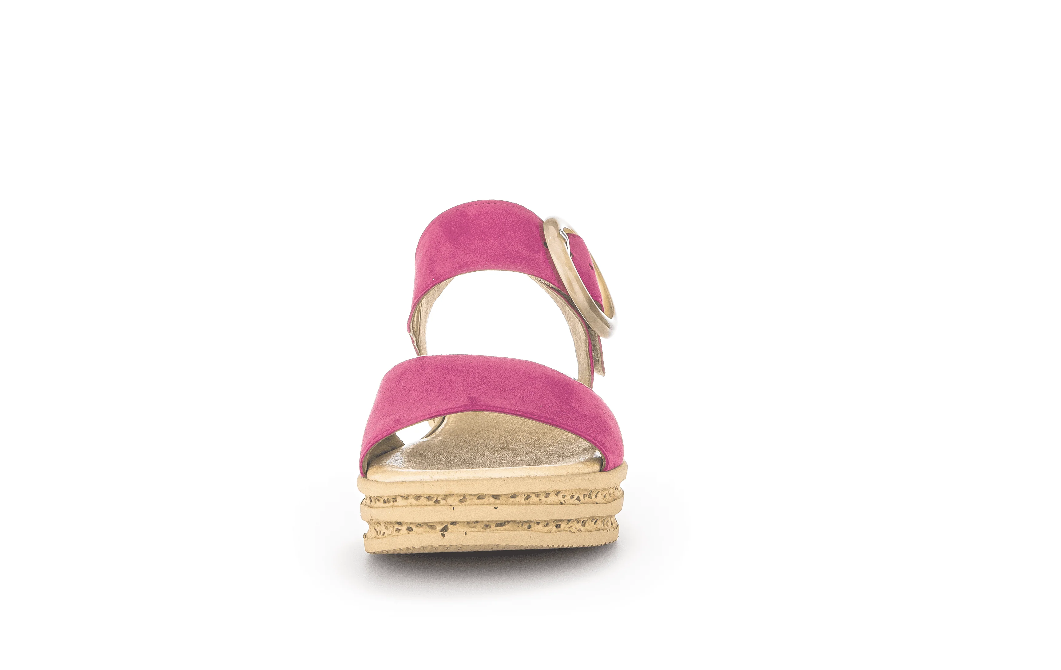 Sandales roses en cuir velours - Image 4