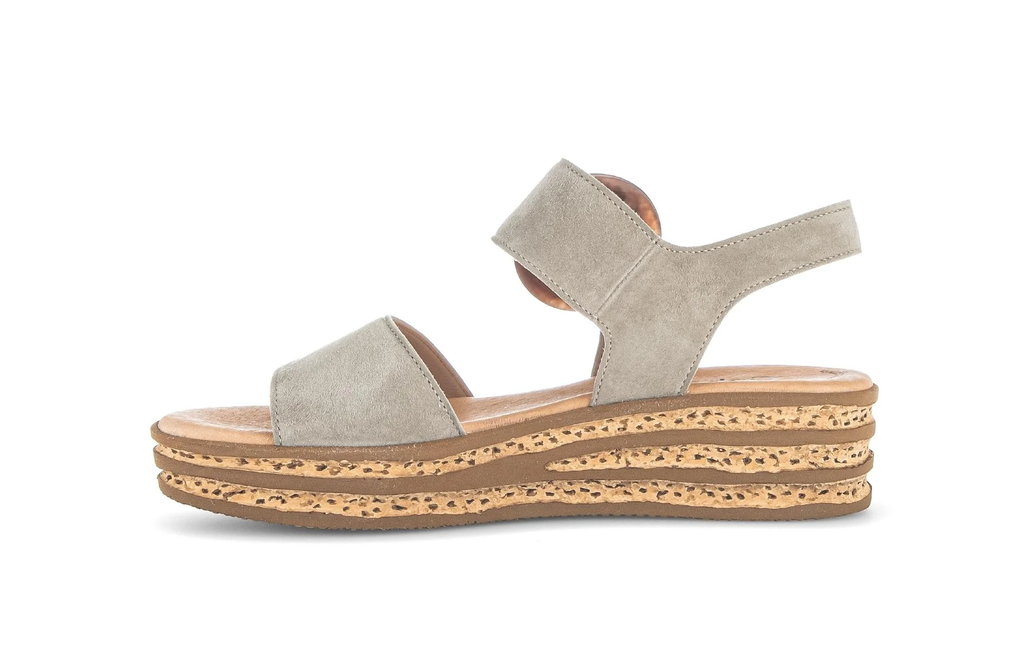 Sandales beiges/métallisées en nubuck - Image 2