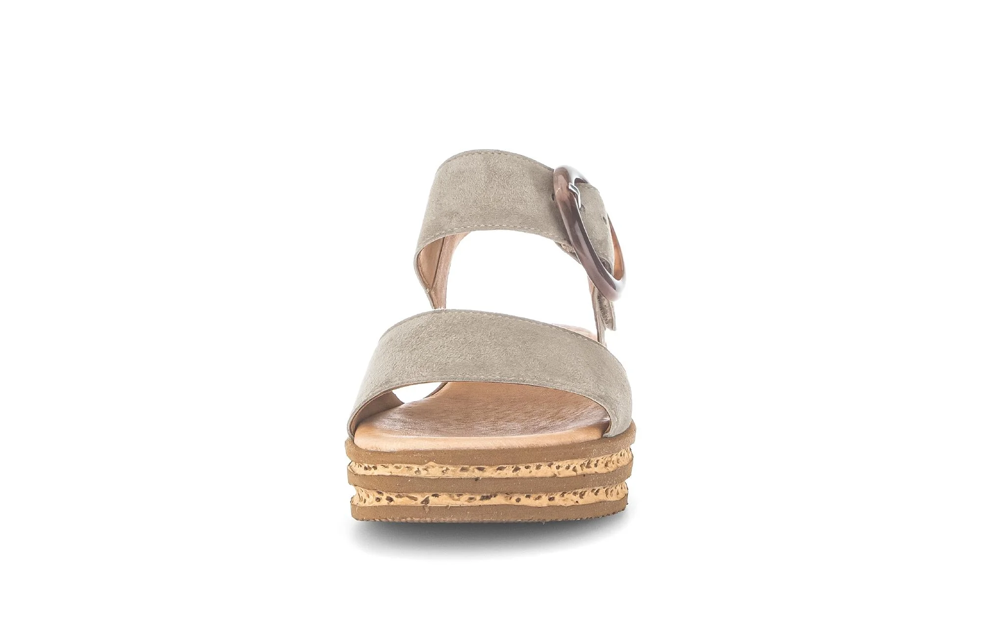 Sandales beiges/métallisées en nubuck - Image 5