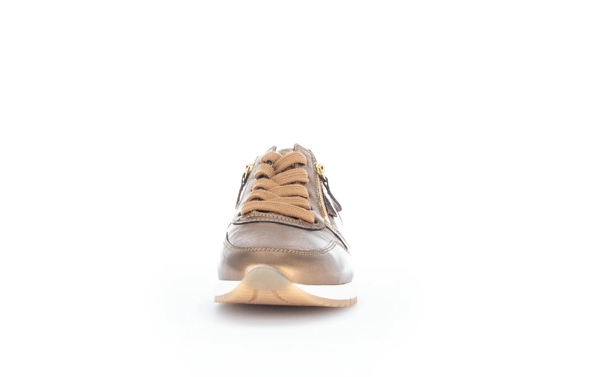 Sneakers dorées en cuir - Image 3