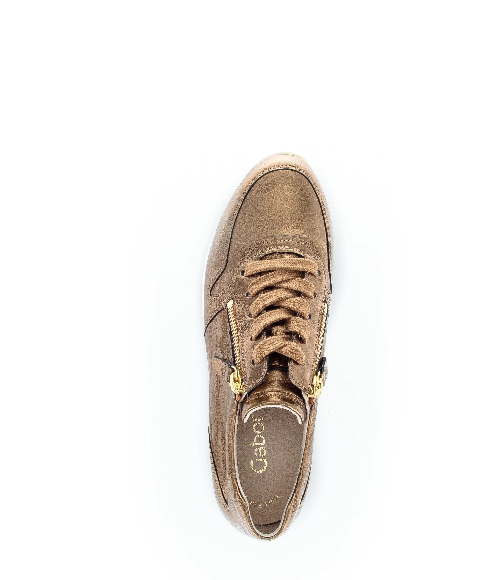 Sneakers dorées en cuir - Image 5